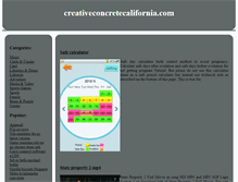 Tablet Screenshot of creativeconcretecalifornia.com